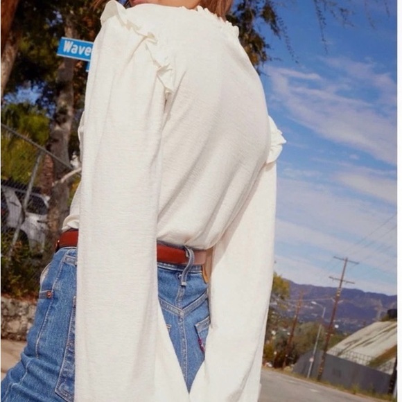 Nation, QUINTANA, yoked tee, medium, nwt, ivory - Picture 3 of 3